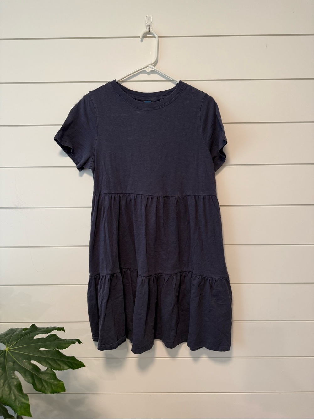 Old Navy Navy Tiered Tshirt Short Sleeve Dress Size M
